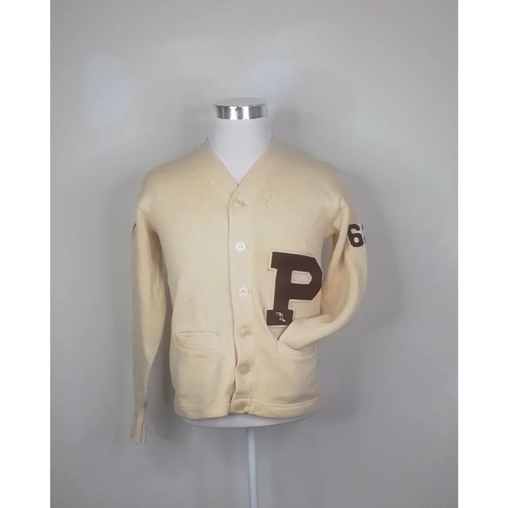 Rare Vintage 1962 Biggs Sporting Goods Big 5 Conference Champs Cardigan #J2533